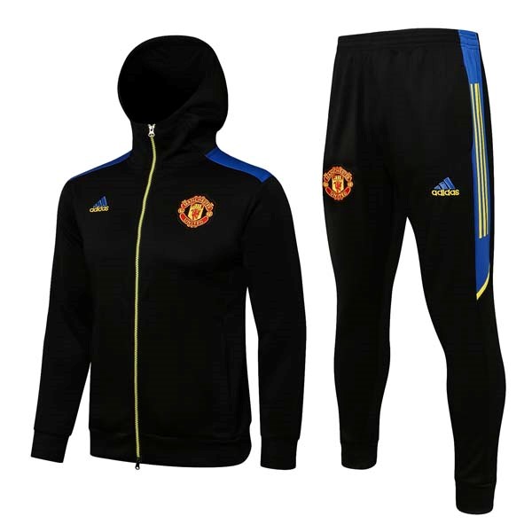 Chandal Con Capucha Manchester United 2021 2022 Negro